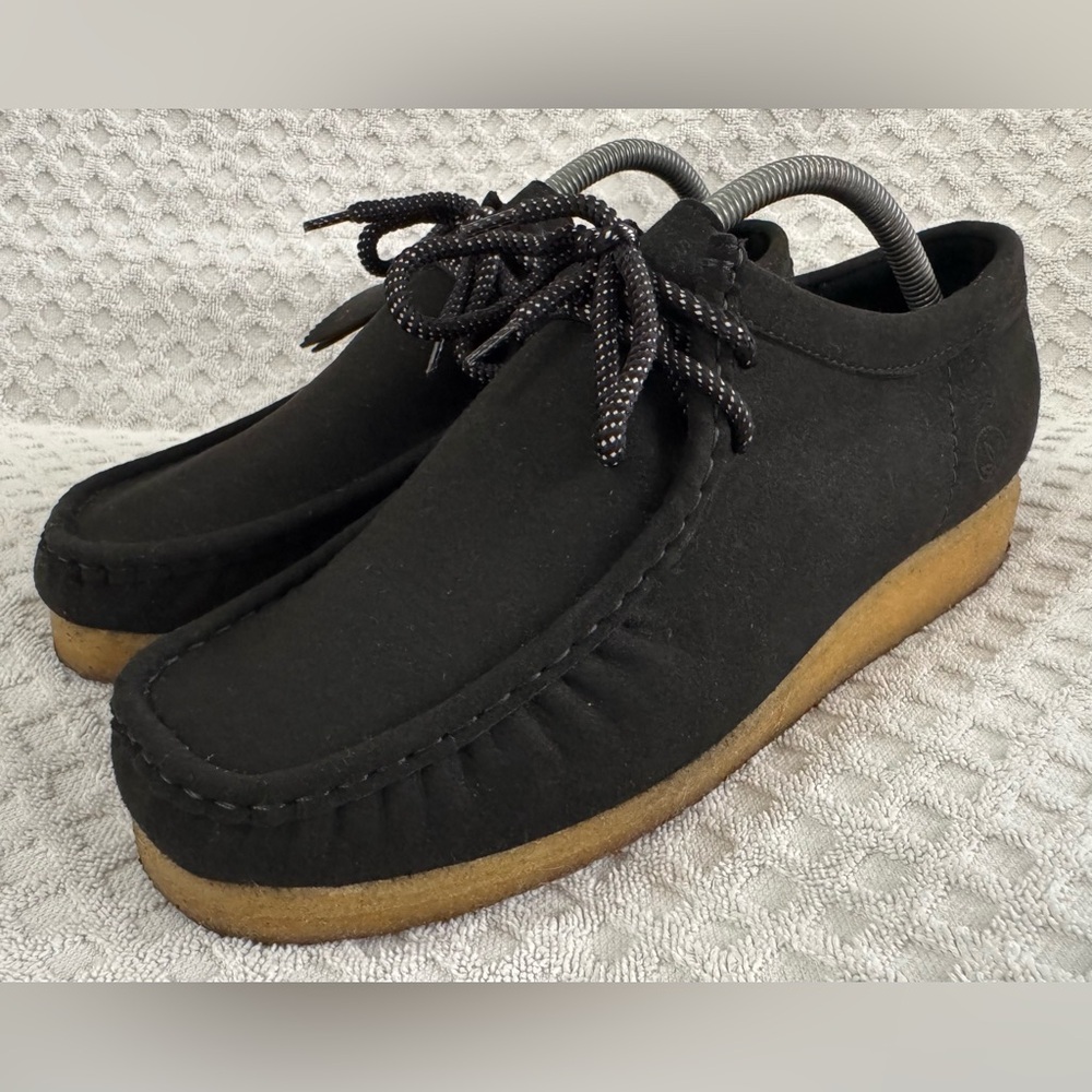 Clarks Original Wallabees Black Vegan Size 10 M Icon Collection Lace Up Shoes